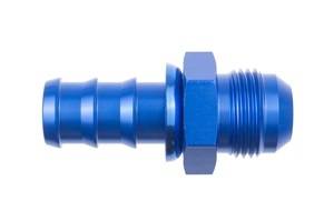 -06 AN male to 3/8" hose barb, straight - blue