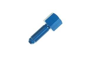 -4AN male bulkhead to 1/8" FPT (for female national pipe thread) - blue