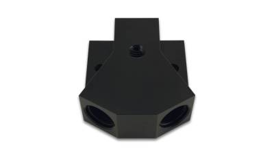 Vibrant Performance - 10893 - Y-Block Adapter with 1/8 in. NPT Port, Single Size: -8 ORB, Dual Size: -8 ORB