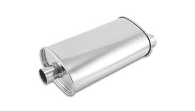 Exhaust - Mufflers and Resonators - Vibrant Performance - Vibrant Performance - 1104 - STREETPOWER Oval Muffler, 2.00 in. inlet/outlet (Center-Offset)