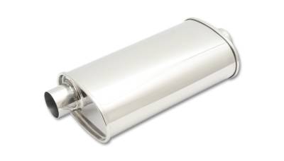 Exhaust - Mufflers and Resonators - Vibrant Performance - Vibrant Performance - 1105 - STREETPOWER Oval Muffler, 2.25 in. inlet/outlet (Offset-Center)