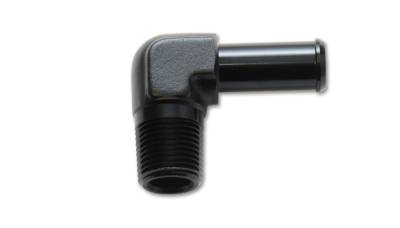 Adapter Fittings - Hose Barb Adapters - Vibrant Performance - Vibrant Performance - 11236 - Male NPT to Hose Barb Adapter, 90 Degree; NPT Size: 1/8 in. Hose Size: 5/16 in.