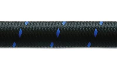 Vibrant Performance - 11984B - 5ft Roll of Black Blue Nylon Braided Flex Hose; AN Size: -4AN; Hose ID 0.22 in.