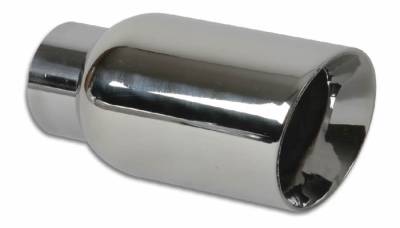 Exhaust - Exhaust Tips - Vibrant Performance - Vibrant Performance - 1269 - 4.00 in. Outlet O.D. Round SS Tip (Double Wall, Angle Cut), 2.50 in. Inlet I.D.