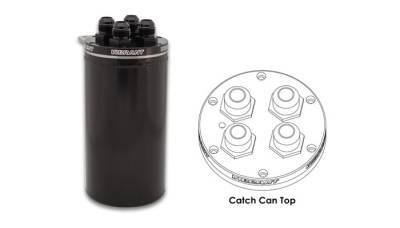 Vibrant Performance - 12697 - Universal Catch Can, Recirculating Closed Loop Top- Anodized Black