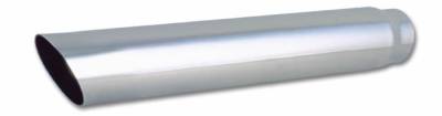 Vibrant Performance - 1554 - 3.5 in. Round SS Tip (Single Wall, Angle Cut) - 2.5 in. inlet, 20 in. long
