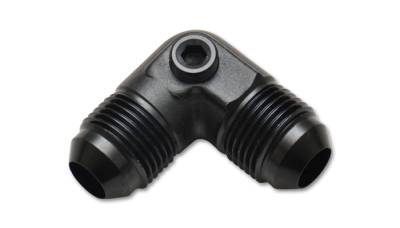 Adapter Fittings - AN to AN Adapters with NTP Port - Vibrant Performance - Vibrant Performance - 16538 - Male AN Flare 90 Degree Union Fitting with 1/8 in. NPT Port; Size: -8AN