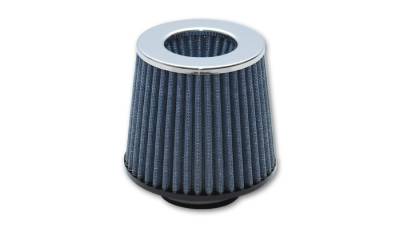 Vibrant Performance - Air, Oil & Fuel Filters - Vibrant Performance - Vibrant Performance - 1921C - Open Funnel High Performance Air Filter, 2.5 in. Inlet ID - Chrome Cap