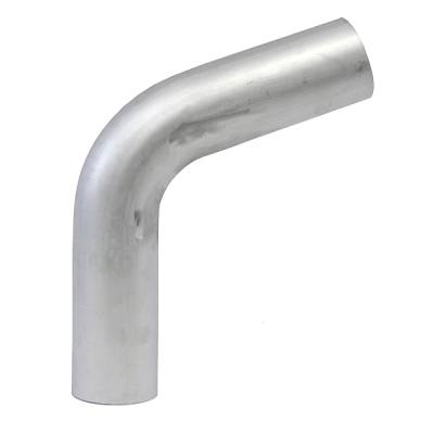 HPS 2.5" OD 70 Degree Bend 6061 Aluminum Elbow Pipe 16 Gauge w/ 4" CLR