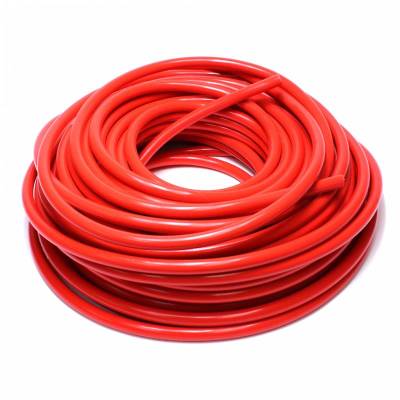 HPS 1/4" ID Red high temp reinforced silicone heater hose 100 feet roll, Max Working Pressure 85 psi, Max Temperature Rating: 350F, Bend Radius: 1"