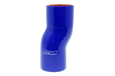 HPS 2.5" ID , 6" Long High Temp 4-ply Reinforced Silicone Offset Coupler Hose Blue (63mm ID , 152mm Length)