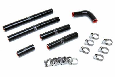 HPS Silicone Heater Coolant Hose Kits - Toyota - HPS Silicone Hose - HPS Black Reinforced Silicone Heater Hose Kit 1FZ-FE for Toyota 92-97 Land Cruiser FJ80 4.5L I6 equipped with rear heater