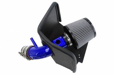 HPS Performance Air Intake Kit - Toyota - HPS Silicone Hose - HPS Blue Shortram Air Intake Kit with Heat Shield for 17-18 Toyota Corolla iM 1.8L