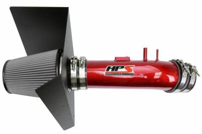 HPS Shortram Air Intake Kit - Toyota - HPS Silicone Hose - HPS Performance Shortram Air Intake 2012-2019 Toyota Tundra 5.7L V8, Includes Heat Shield, Red