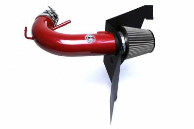 HPS Shortram Air Intake Kit - Ford - HPS Silicone Hose - HPS Performance Shortram Air Intake 2015-2017 Ford Mustang GT V8 5.0L, Includes Heat Shield, Red