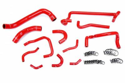 HPS Silicone Radiator and Heater Coolant Hose Kits - Nissan - HPS Silicone Hose - HPS Red Reinforced Silicone Radiator + Heater Hose Kit Coolant for Nissan 89-94 Skyline GTR R32 RB26DETT Twin Turbo