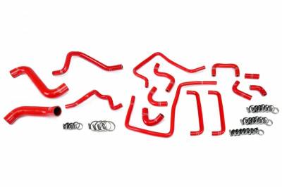 HPS Red Reinforced Silicone Radiator, Heater and Ancillary Hose Kit Coolant for Subaru 06-07 Impreza WRX STi 2.5L Turbo