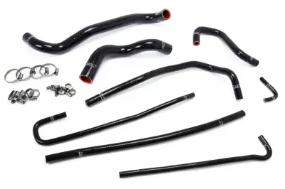 HPS Silicone Radiator and Heater Coolant Hose Kits - Chevrolet - HPS Silicone Hose - HPS Reinforced Black Silicone Radiator + Heater Hose Kit Coolant for Chevy 97-04 Corvette 5.7L V8
