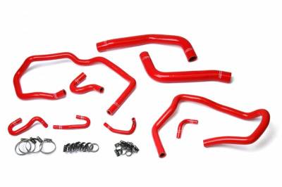 HPS Reinforced Red Silicone Radiator + Heater Hose Kit Coolant for Toyota 10-14 FJ Cruiser 4.0L V6