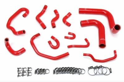 HPS Reinforced Red Silicone Radiator + Heater Hose Kit Coolant for Toyota 93-95 Pickup 3.0L V6 Left Hand Drive