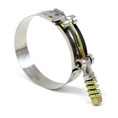 HPS Stainless Steel Spring Loaded T-Bolt Clamp Size 100 for 3.75" ID hose - Effective Size: 4"-4.33"